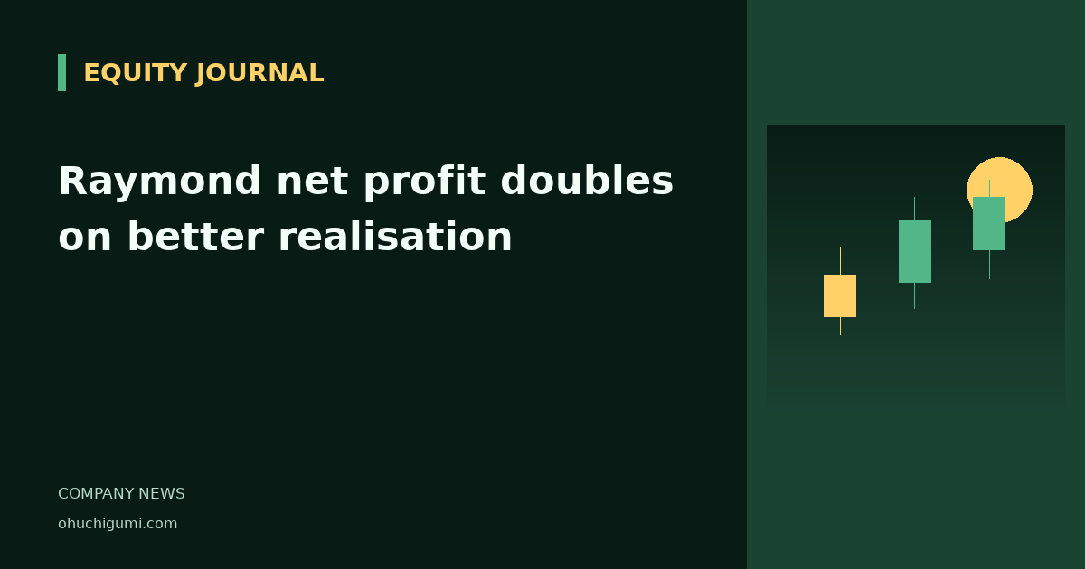 Raymond net profit doubles on better realisation